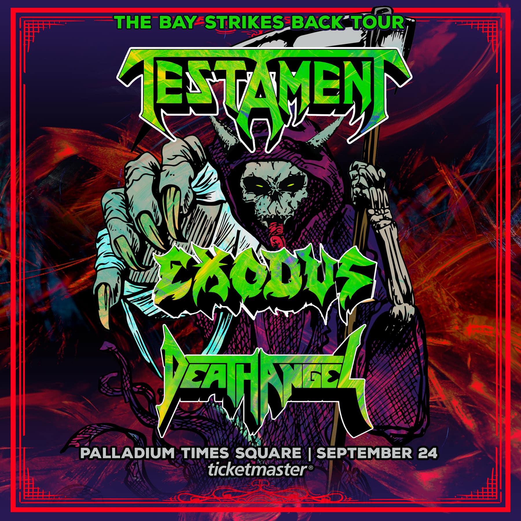 TESTAMENT: THE BAY STRIKES BACK TOUR w/ EXODUS and DEATH ANGEL