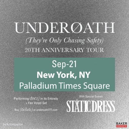 Underoath Sept 21 NYC